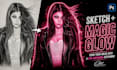 draw hand drawn character sketch with epic neon glow effect