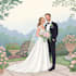 draw couple and wedding portrait illustration