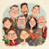 draw christmas cartoon caricature