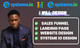 build systeme io website systeme io sales funnel, landing page in clickfunnels