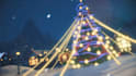 create a cozy christmas village greeting video