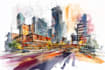 draw a perspective sketch of architectural projects