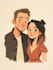 draw couple portrait illustration