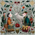 create a beautiful illustrated christmas card