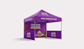 design canopy tent, feather flag, backdrop banner