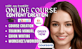 create ebook online course content worksheet design training manual