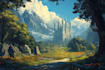 fantasy landscape art concept lost civilizations