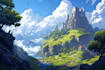 fantasy landscapes, illustration, environment