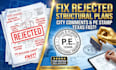 fix rejected structural plans and city comments with pe stamp texas fast