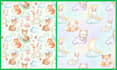 cute watercolor seamless patterns for kids fabric