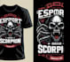make vintage t shirt horror scorpion logo