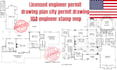 licensed engineer permit drawing plan city permit drawing USA engineer stamp mep