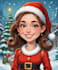 draw a christmas cartoon caricature