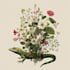 draw an animal and botanical illustration