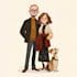 design a custom flat style christmas illustration