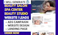 generate beauty salon spa studio leads and build website funnel
