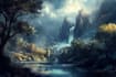 digitally paint fantasy landscape