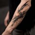 custom an abstract black tattoo design