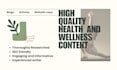 write research backed wellness or nutrition content