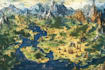 a custom battle map for dnd, fantasy, rpgs