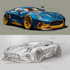 car design and digital painting