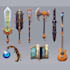 design creative concept art of weapons and items