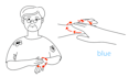 draw vector asl line art illustrations and gestures
