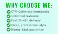 design high CTR youtube thumbnails