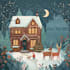 create a beautiful illustrated christmas card