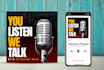 design a professional creative podcast cover art