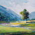 digitally oil paint, vintage portrait, landscape, illustrate