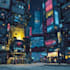 do cyberpunk futuristic city art