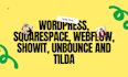 wix website wixstudio cms dataset and blog website wordpress webflow tilda
