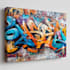 manually design graffiti street art canvas