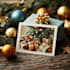 create a beautiful illustrated christmas card