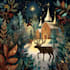 create a beautiful illustrated christmas card