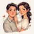 make couple portrait illustrations