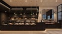 aesthetic mix use area,bakery and cafe design,cgi 3d render,interior walkthrough