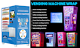 create professional vending machine, refrigerator wrap design, kiosks