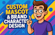 design a custom mascot or brand character in clean vector
