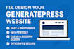 design a fast, responsive generatepress website with generateblocks pro