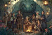 create dnd party art, fantasy character for dnd party