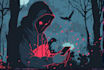 create dark art illustration
