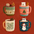 create festive holiday christmas design illustration