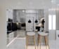 design a modern full apartment interior with 3d rendering