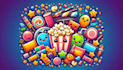 do movie theater mascots snacks logo with source file in 12 hours