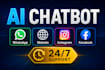 build an ai chatbot for whatsapp, instagram, facebook and website