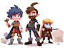 draw 2d game characters, animation and game assets