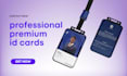 create professional id cards for startups , id badges