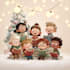draw a cute christmas themed cartoon character